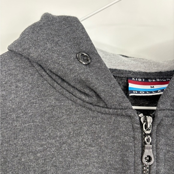 Amsterdam Y2K Bicycle Cycling grey long sleeve sweatshirt hoodie zip up medium - Picture 5 of 9